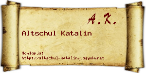 Altschul Katalin névjegykártya